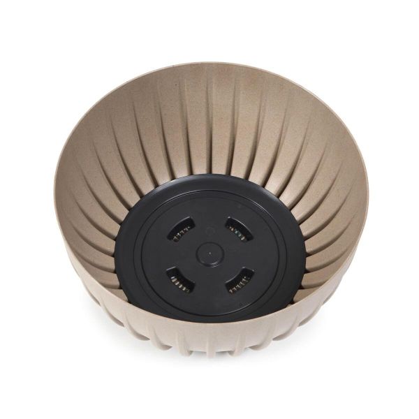 Горшок для цветов Lamela Mira Misa ECO Wood круглый с вкладышем 23,5 см. Серый