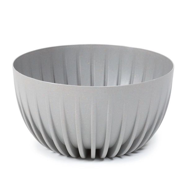 Горщик для квітів Lamela Mira Misa ECO Wood круглий із вкладишем 30 см. Сірий