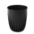 Горщик для квітів Lamela Mira ECO Recycled круглий високий з вкладишем 25 см. Чорний
