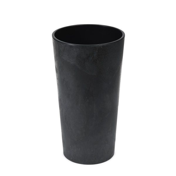 Горщик для квітів Lamela Lilia ECO recycled Effect betonu 19 см. Чорний бетон