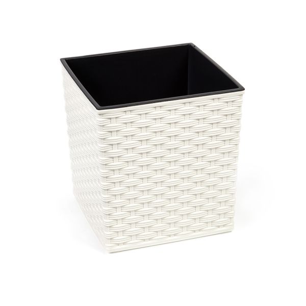 Горщик для квітів Lamela Juka Rattan 40 см. Кремовий