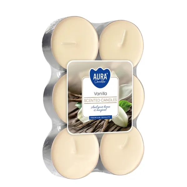 Свічка чайна пігулка ароматична Bispol Ваніль D-5.7 см. 6 шт. 27712