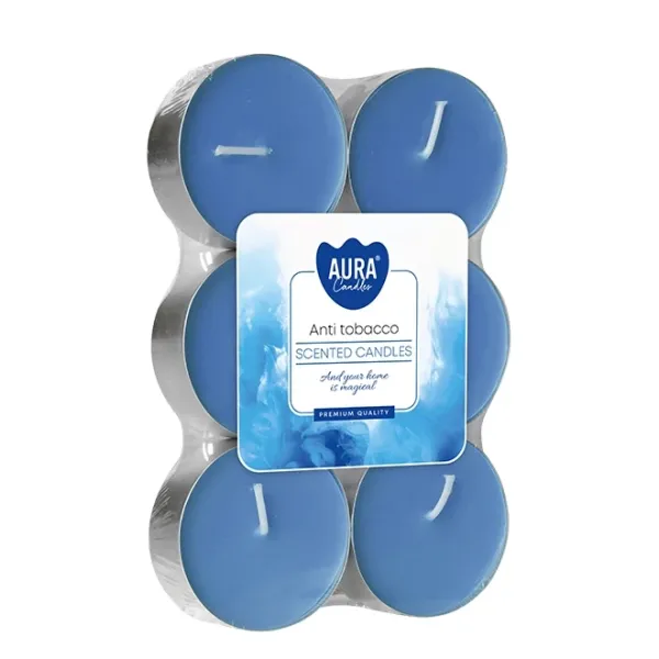 Свічка чайна пігулка ароматична Bispol Антитютюн D-5.7 см. 6 шт. 27710