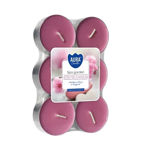 Свічка чайна пігулка ароматична Bispol СПА-сад D-5.7 см. 6 шт. 27708