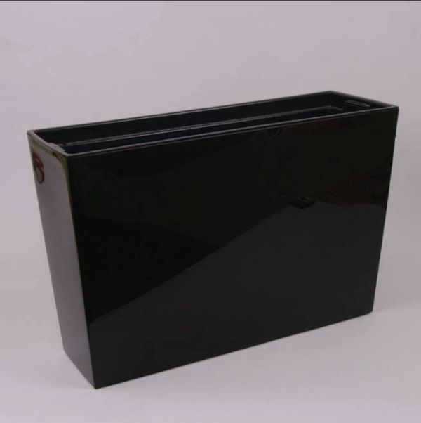 Горщик для квітів Lamela Werbena глянець Чорний