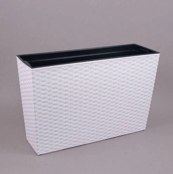 Горщик для квітів Lamela Werbena Rattan Білий