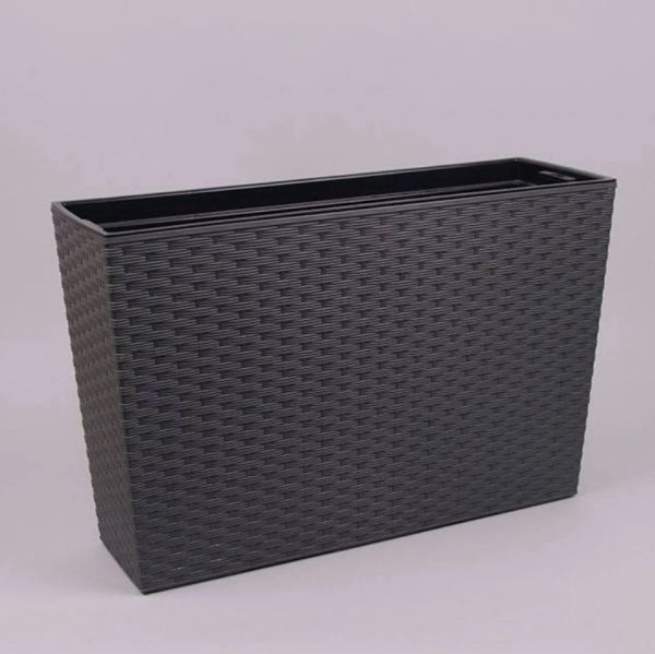 Горщик для квітів Lamela Werbena Rattan Графітовий