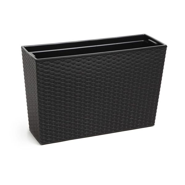 Горщик для квітів Lamela Werbena Rattan Чорний