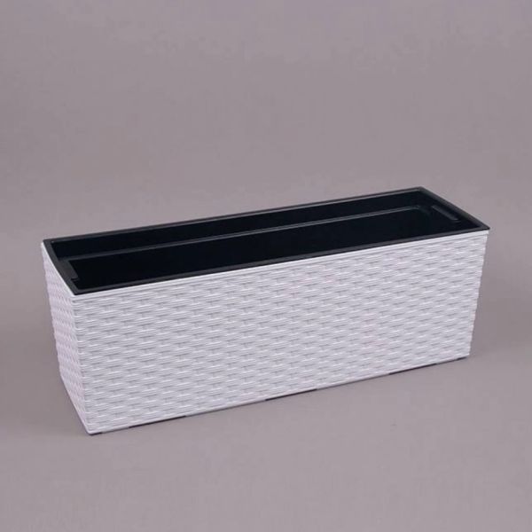 Горщик для квітів Lamela Begonia Rattan Білий