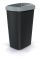 Смітник Prosperplast Compacta Q прямокутна з відкритою кришкою 45л чорна Сірий обідок