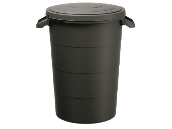 Контейнер Prosperplast хозяйственный SMOOTH 80л с крышкой черный