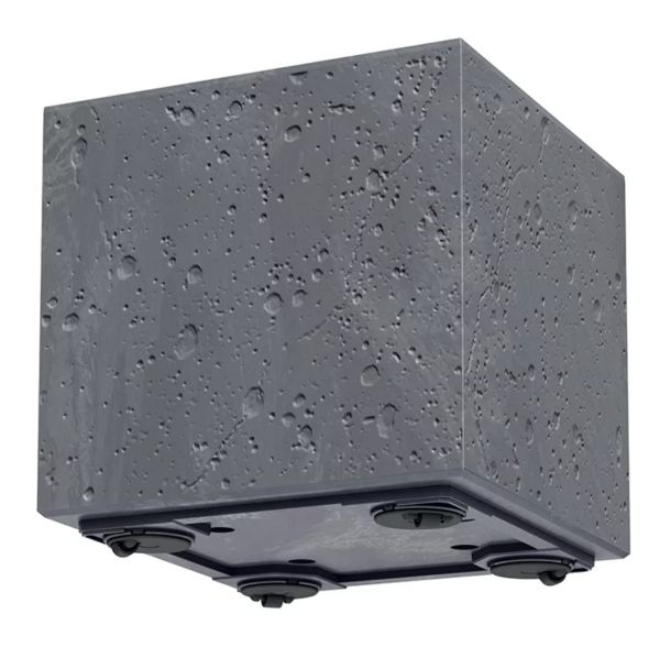 Горщик для квітів Prosperplast на роликах Sierra Square Beton Effect 40 см. Антрацит