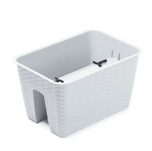 Горшок для цветов на перила Prosperplast Ratolla Railing Square 40см Белый