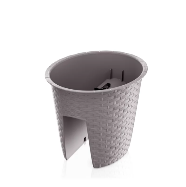 Горшок для цветов на перила Prosperplast Ratolla Railing Oval 30см Мокка