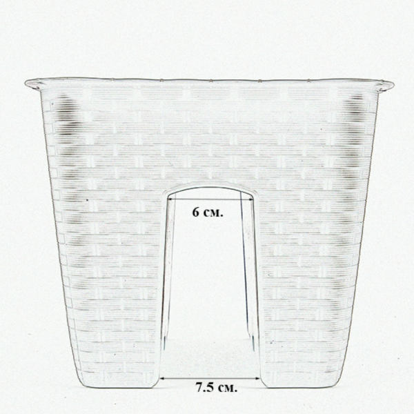 Горшок для цветов на перила Prosperplast Ratolla Railing Square 40см Коричневый