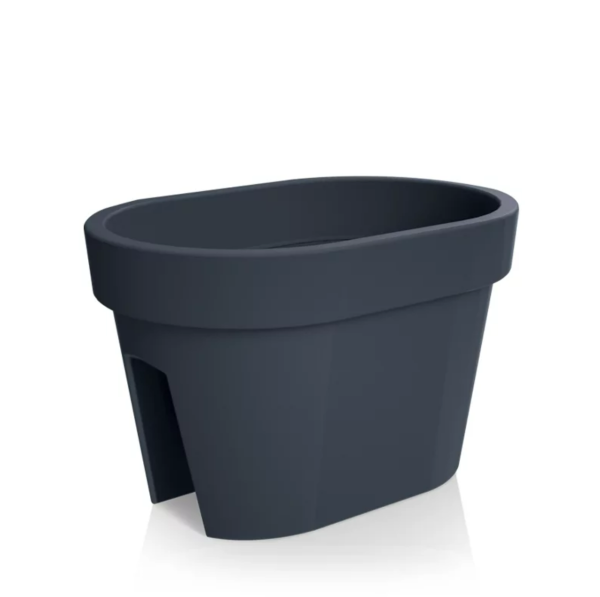 Горшок для цветов на перила Prosperplast Lofly Railing 40см. Антрацит