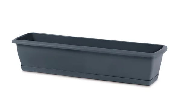 Балконный ящик Prosperplast Respana Set с подставкой 80см. Антрацит