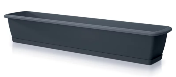 Балконный ящик Prosperplast Respana Set с подставкой 90см. Антрацит