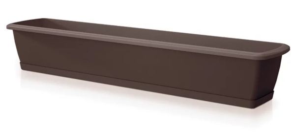 Балконный ящик Prosperplast Respana Set с подставкой 90см. Коричневый