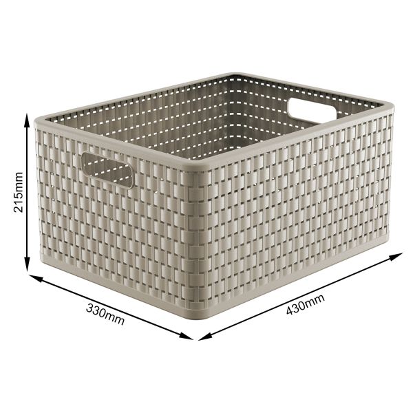 Скринька для зберігання Rotho А4 Country 28л Антрацит