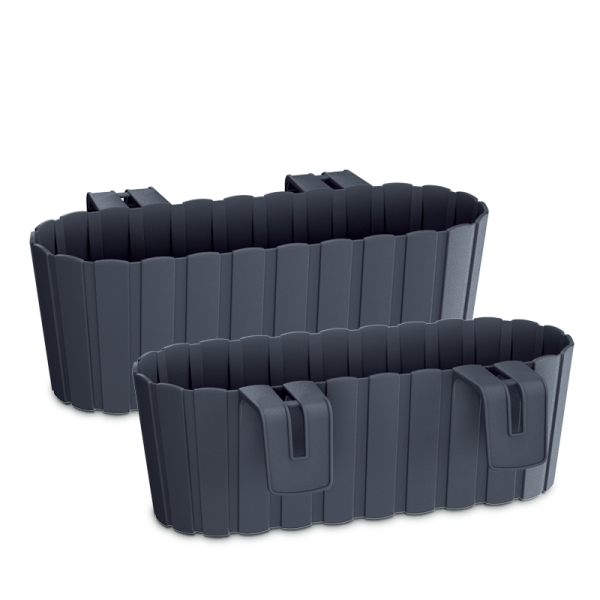 Балконний ящик Boardee Hook навісний, 40см Антрацит