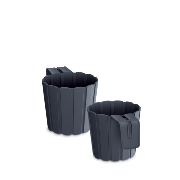 Горщик круглий Boardee Hook навісний, 150мм Антрацит