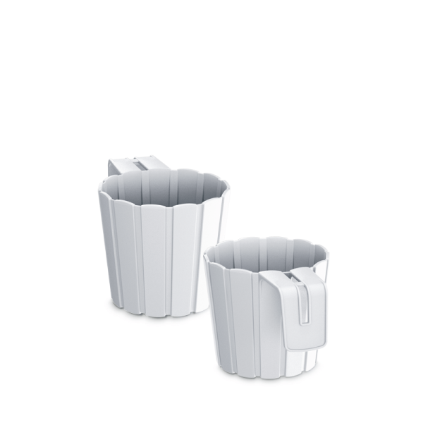 Горщик круглий Boardee Hook навісний, 150мм Білий