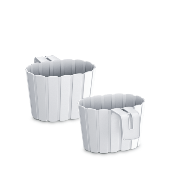 Горщик круглий Boardee Hook навісний, 200мм Білий