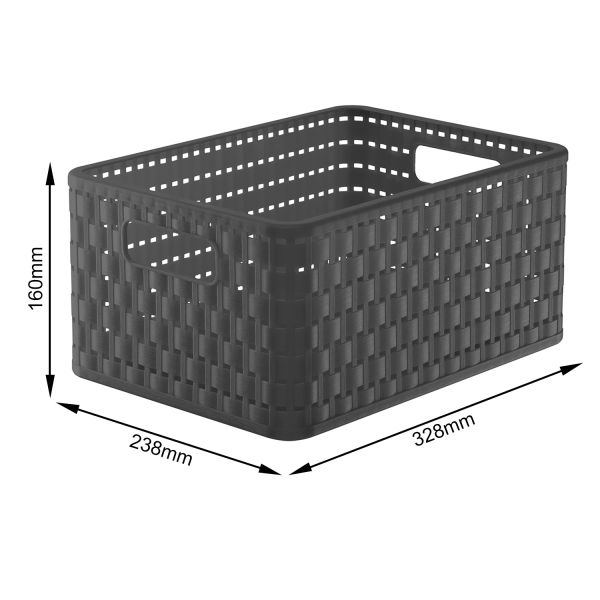 Скринька для зберігання Rotho А5 Country 11л Антрацит