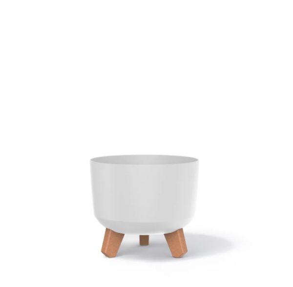 Горщик для квітів круглий GRACIA на ніжках 20 см. Білий