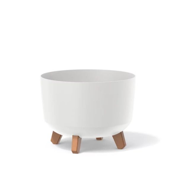 Горщик для квітів круглий GRACIA на ніжках 35 см. Білий