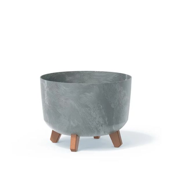 Горщик для квітів Prosperplast Gracia Beton Effect 35см на ніжках Бетон