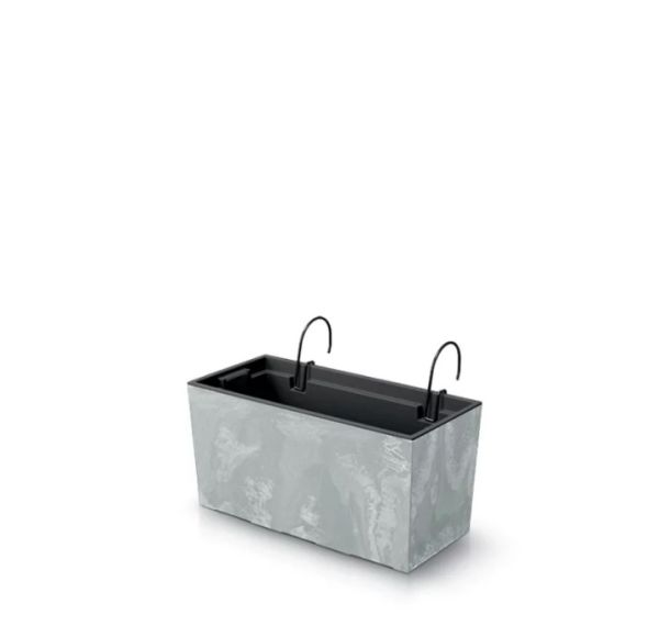 Балконна ящик підвісний Prosperplast Urbi Case Beton Effect W 40см з вкладишем Бетон