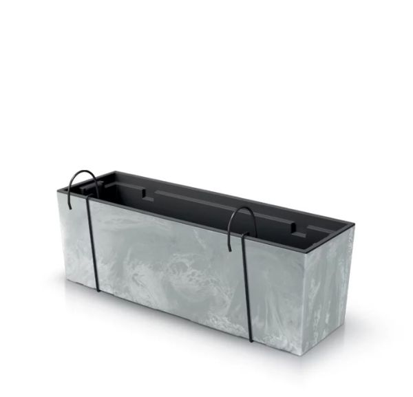 Балконна ящик підвісний Prosperplast Urbi Case Beton Effect W 60см з вкладишем Бетон