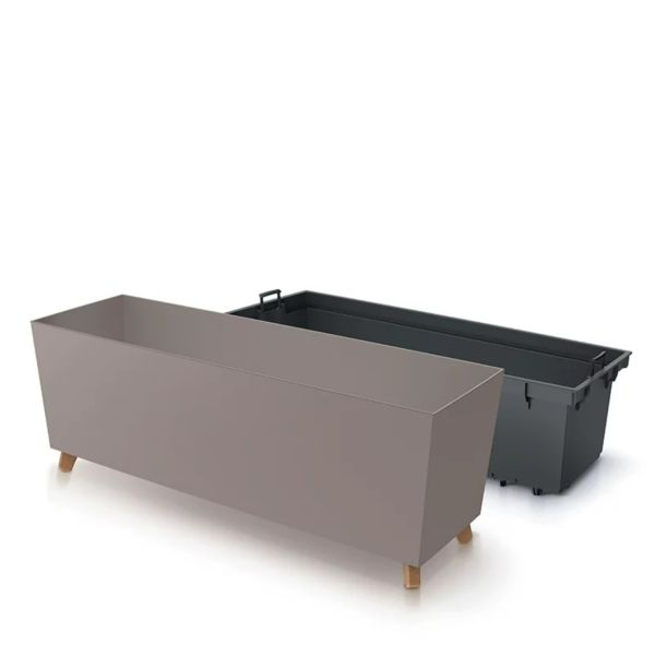 Горщик терасовий Prosperplast Urbi Case N 80см на ніжках Мокка