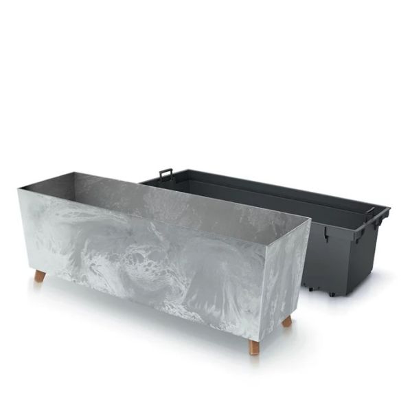 Горщик терасовий Urbi Case Beton Effect N 80см на ніжках Бетон