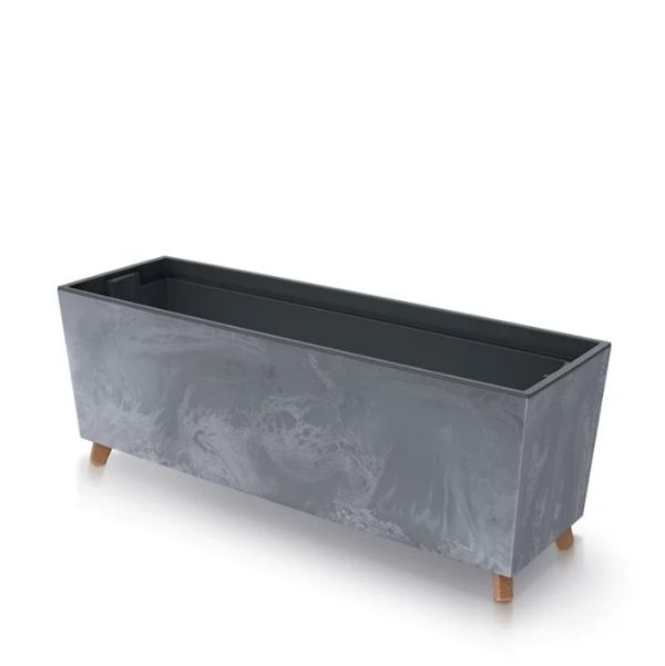 Горщик терасовий Urbi Case Beton Effect N 80см на ніжках Маренго