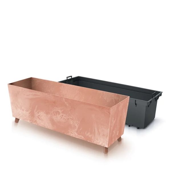 Горщик терасовий Urbi Case Beton Effect N 80см на ніжках Терра-мармуровий