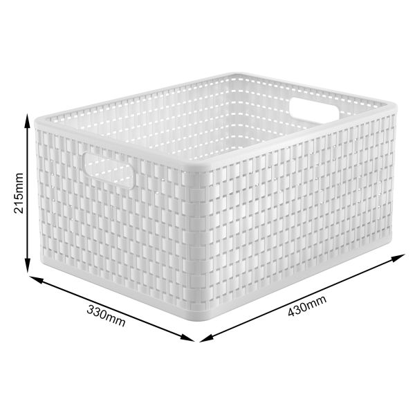 Ящик для хранения Rotho А4 Country 28л Белый