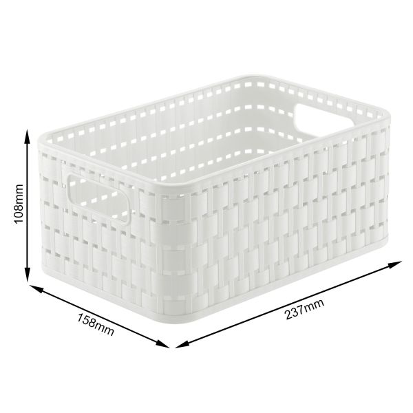 Ящик для хранения Rotho COUNTRY A6, 4л Белый