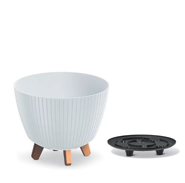 Горщик для квітів Prosperplast Lamia 30 см. на ніжках Білий