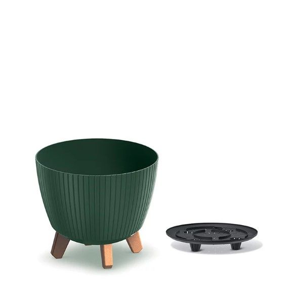 Горщик для квітів Prosperplast Lamia 24 см. на ніжках Зелений
