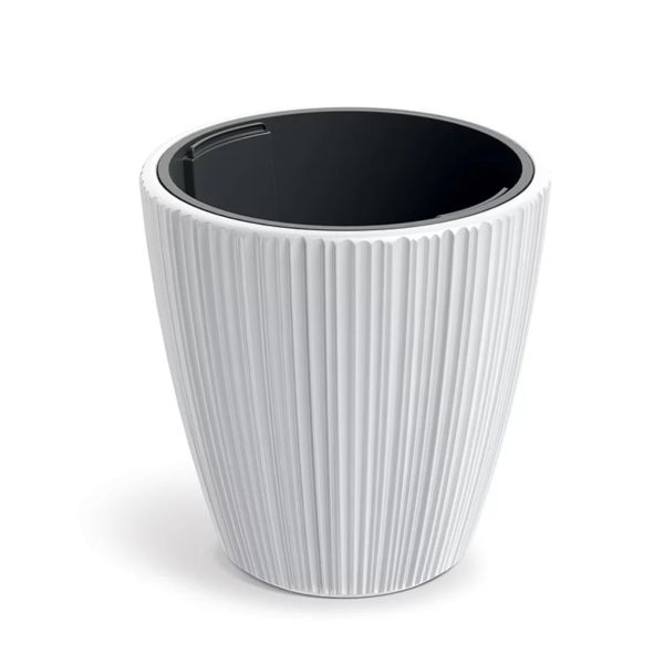 Горшок для цветов Prosperplast ORO round низкий 40 см. Белый