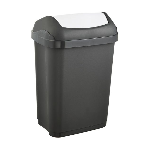 Сміттєвий контейнер Keeeper "SWING BIN" 10л графіт