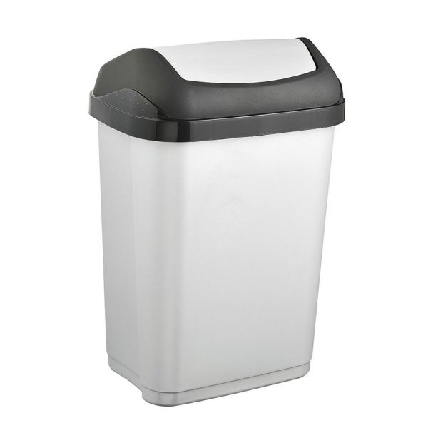 Сміттєвий контейнер Keeeper "SWING BIN" 10л срібло