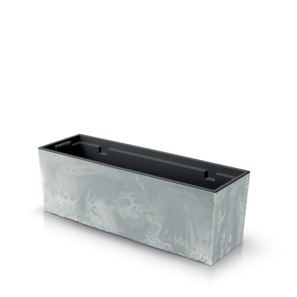 Балконний ящик Urbi Case Beton Effect 80см із вкладишем Бетон