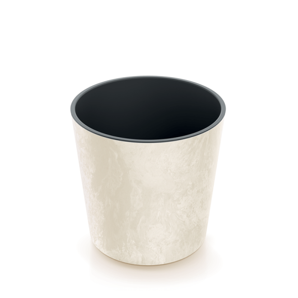Горщик для квітів Prosperplast Urbi Round Beton Effect 25 см. Крем мармуровий