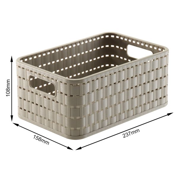 Ящик для зберігання Rotho COUNTRY A6, 4л Капучіно